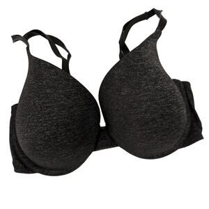 Victoria's Secret Black Uplift Semi Demi Grey Bra Size 34DD